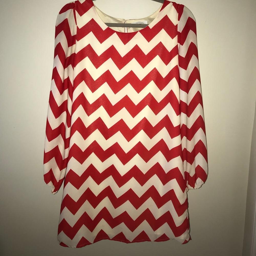 Kentucky Derby chevron stripe shift dress